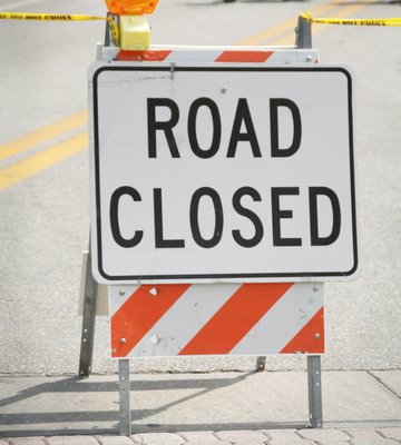 road close sign