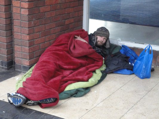 homeless sleep